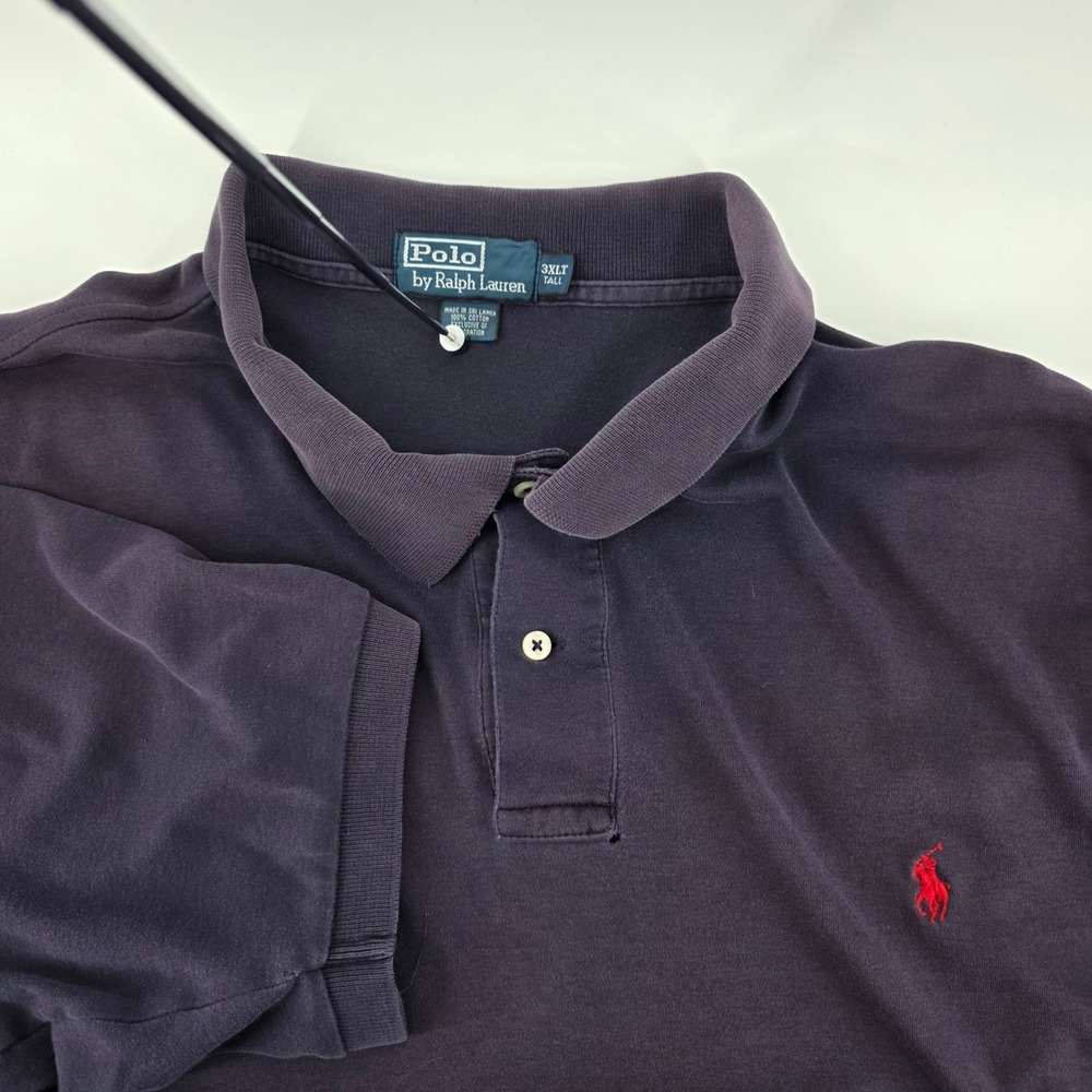 Polo Ralph Lauren Polo Shirt Mens 3XLT Classic Cotton Black Heritage Tall Fit